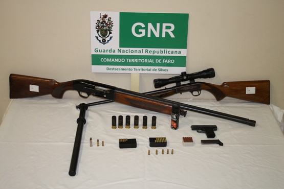 GNR apreendeu armas proibidas em SB de Messines