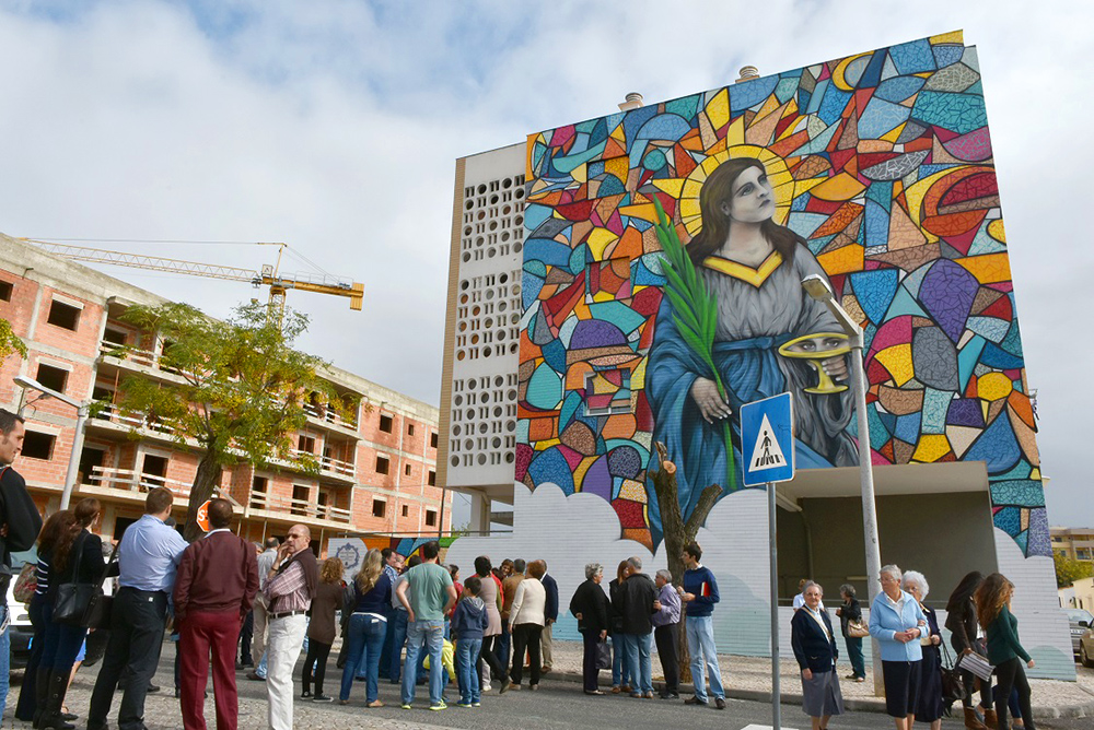 Inauguração do Mural do Edificio no Bairro de Santa Luzia (2)