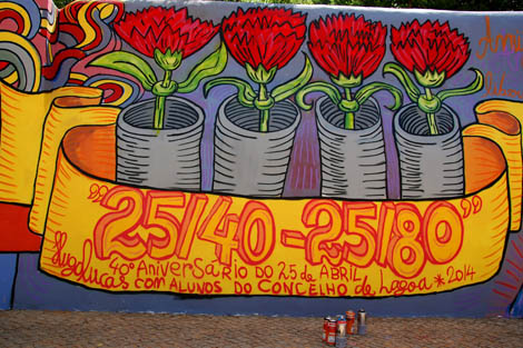 Mural 25 de abril em Lagoa_1