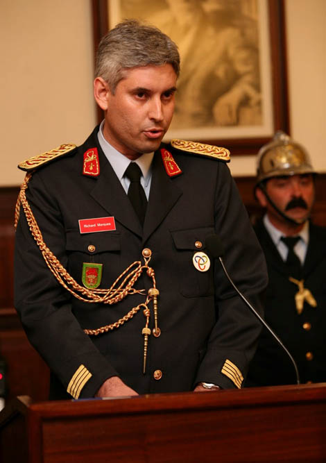 Richard Marques durante o discurso de tomada de posse - Arquivo CMP_Filipe da Palma
