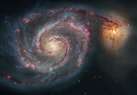 A espiral de uma galáxia fotografada pelo Hubble