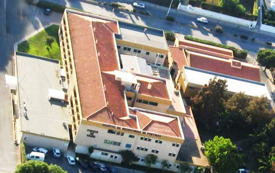 The entire roof of the hospital building was remodeled
