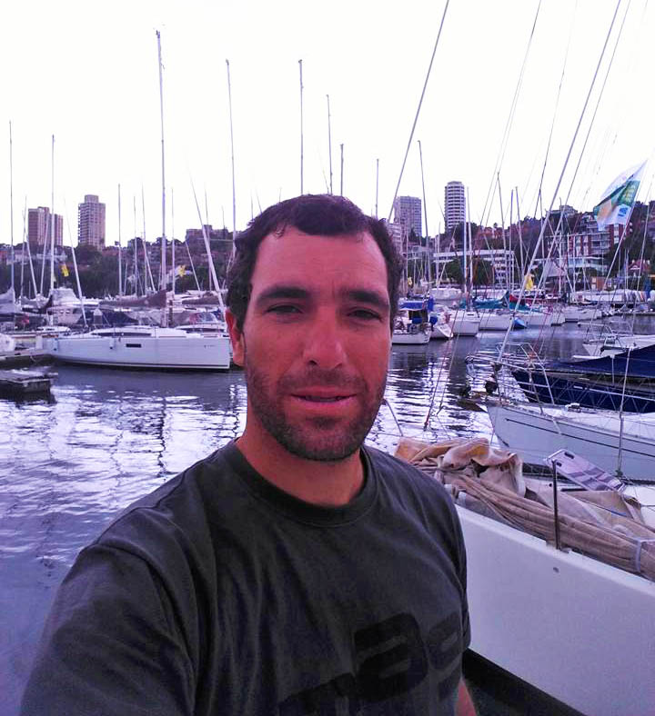 Uma "selfie" de Luís Brito, no porto de Sydney