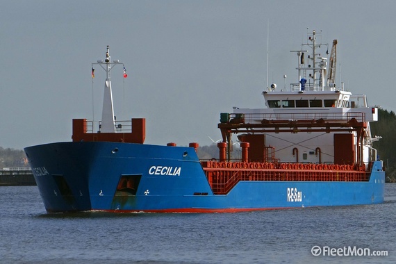 The merchant ship «Cecilia», from which the crew member was rescued