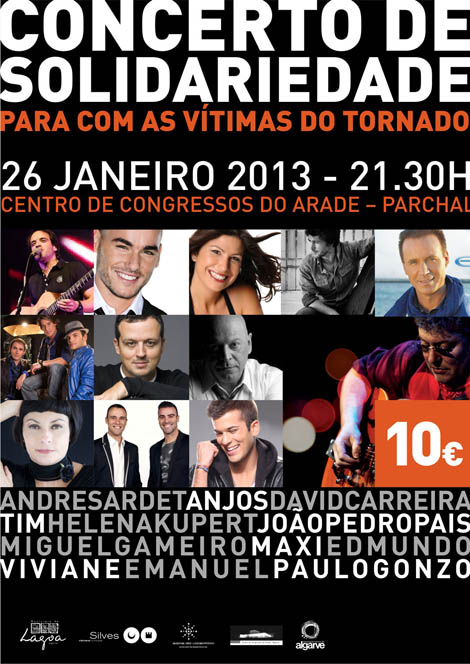 Sul Informação - Paulo Gonzo, David Carreira e Tim no Concerto de Solidariedade para as vítimas do tornado
