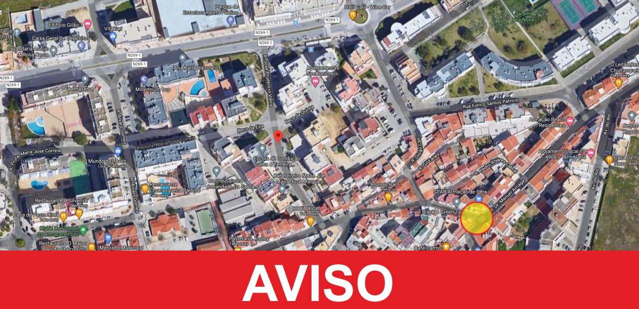 Sul Informação - Armação de Pêra: Obras obrigam a corte de trânsito na Rua Bartolomeu Dias