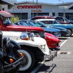 Sul Informação - Carros americanos e amigos estacionam no Sudoeste Retail Park de Alcantarilha