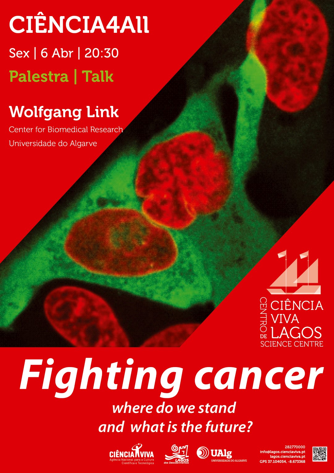 Sul Informação - CCV Lagos: Wolfgang Link fala sobre o combate que a Ciência faz ao cancro