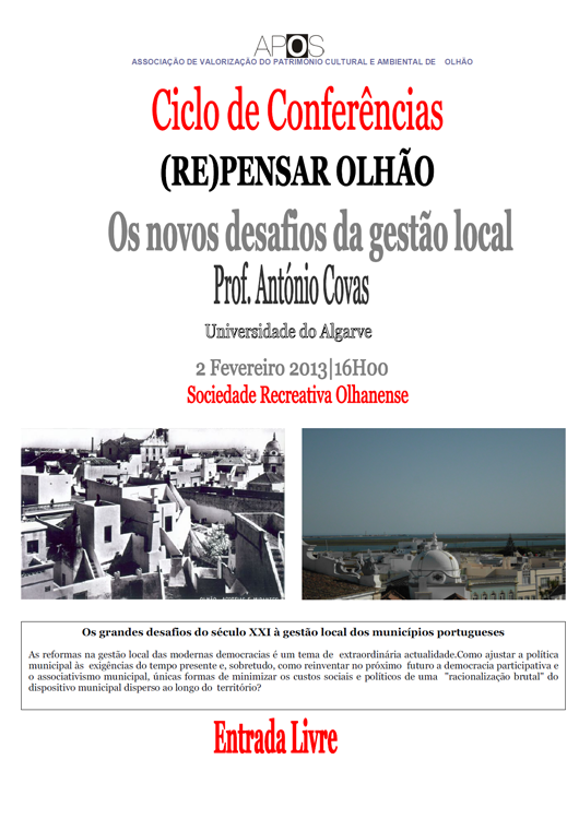 Sul Informação - APOS lança ciclo de debates para «(Re)Pensar Olhão»