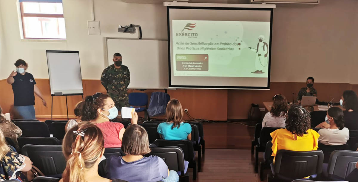 Sul Informação - Exército promove sensibilização em boas práticas higiénico-sanitárias junto da CIM Alentejo Central