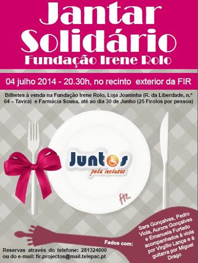 Sul Informação - Fundação Irene Rolo promove jantar solidário em Tavira
