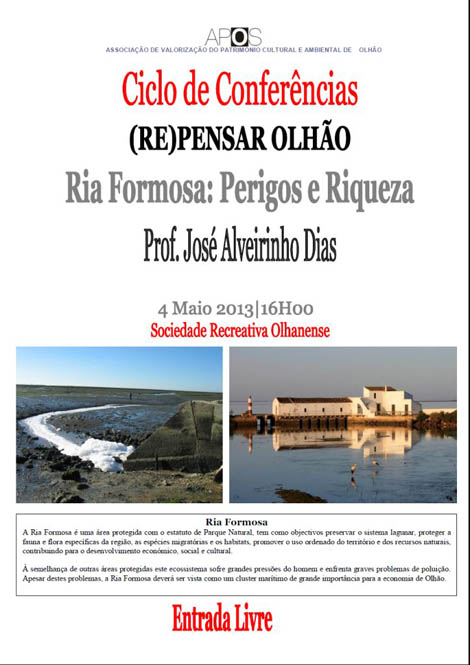 Sul Informação - A Ria Formosa será tema de nova conferência do ciclo «(Re)Pensar Olhão»