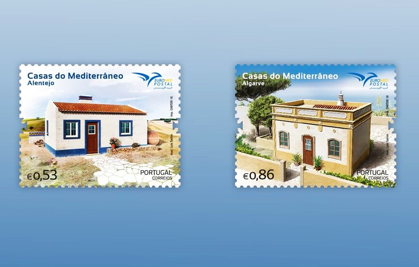 Sul Informação - Casas típicas do Algarve e do Alentejo inspiram coleção de selos