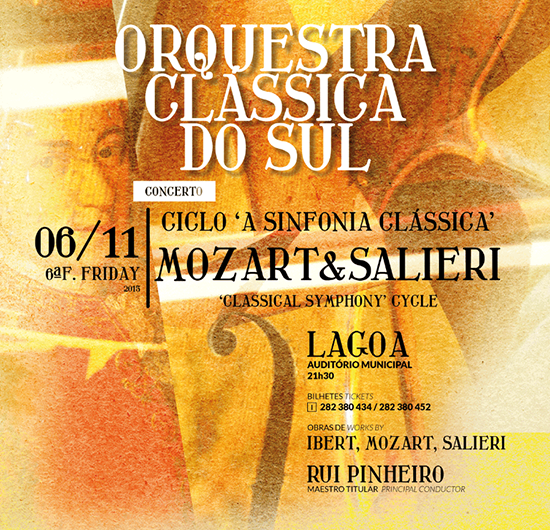 Sul Informação - Orquestra Clássica do Sul dá a ouvir sinfonias de Mozart, Salieri e Ibert em Lagoa