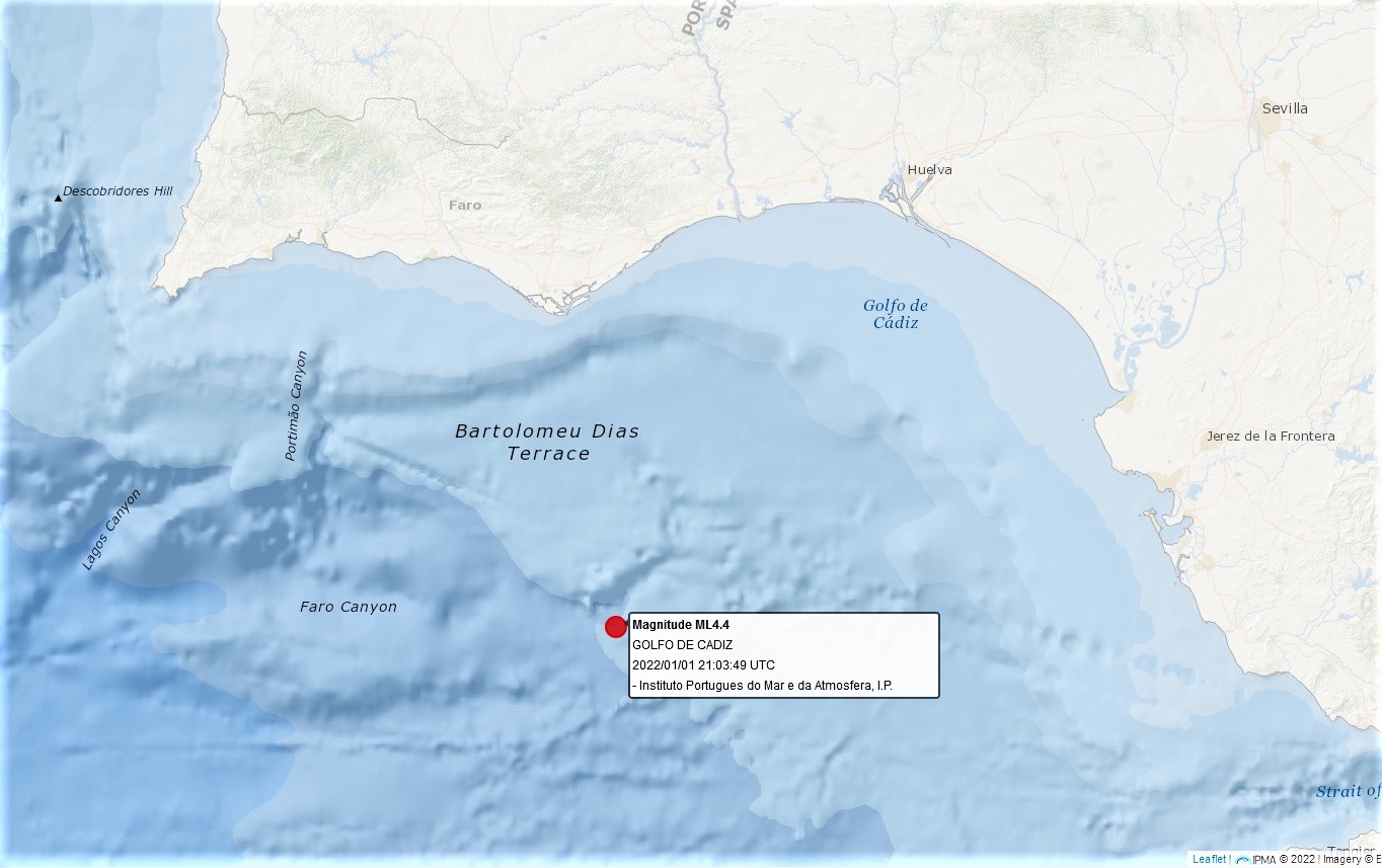 Sul Informação - Sismo de 4.4 registado ao largo de Olhão foi sentido