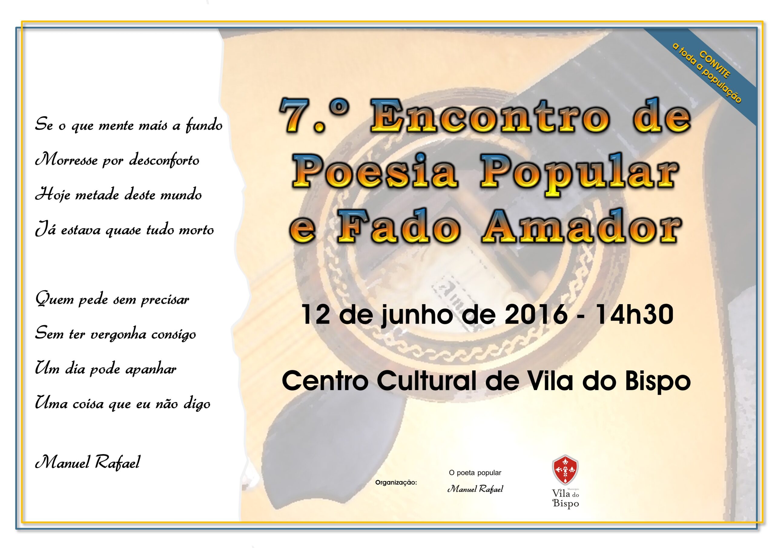 Sul Informação - Vila do Bispo recebe 7º Encontro de Poesia Popular e Fado Amador