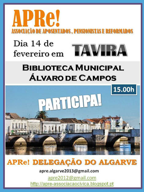 Sul Informação - APRe! promove sessão para se dar a conhecer em Tavira
