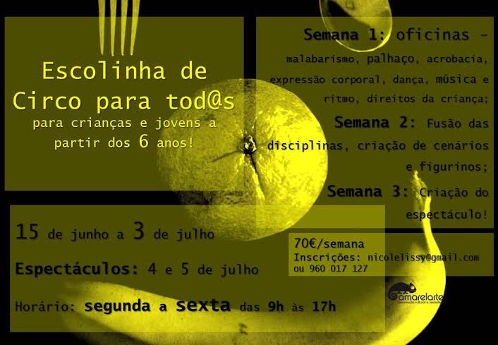 Sul Informação - Amarelarte lança Escolinha de Circo para crianças de Faro