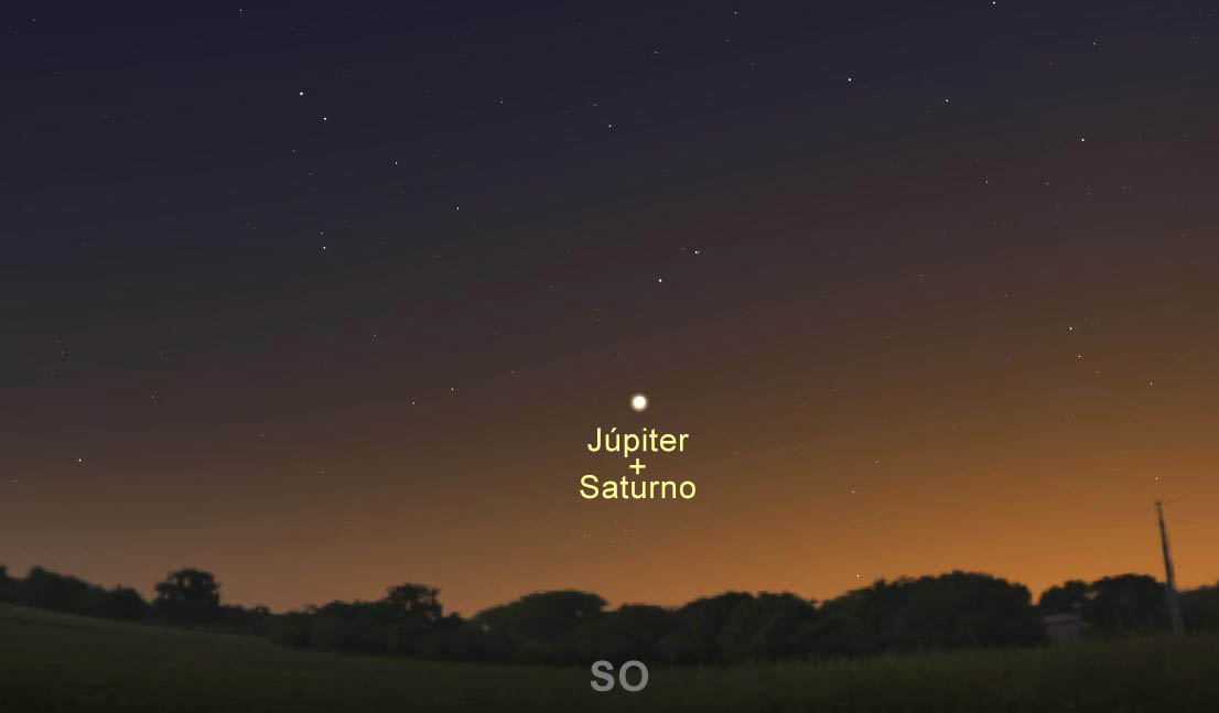 Sul Informação - Dezembro, o mês da grande conjunção Júpiter/Saturno, evento que acontece uma vez na vida