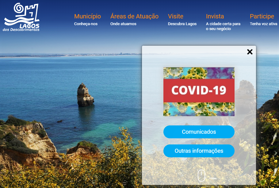 Sul Informação - Site da Câmara de Lagos tem nova página dedicada à Covid-19