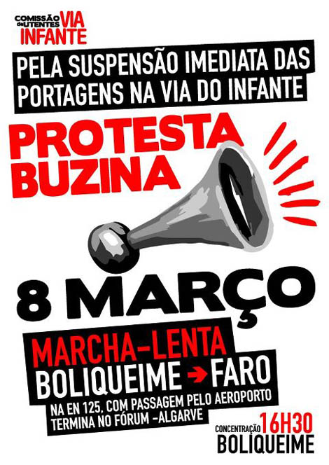 Sul Informação - Nova marcha lenta anti-portagens desta vez passa pelo Aeroporto de Faro