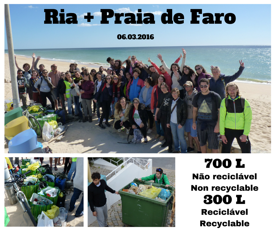 Sul Informação - Voluntários recolhem 1000 litros de lixo na Ilha de Faro