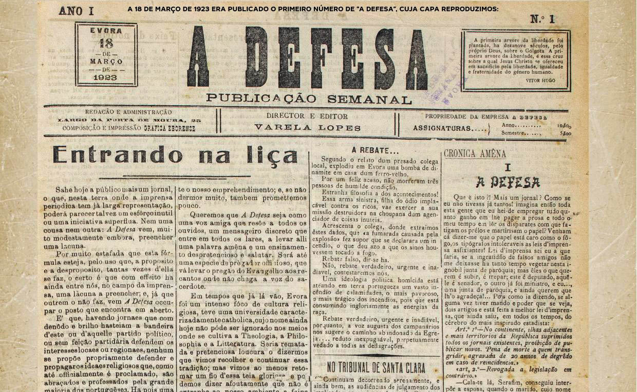 Sul Informação - Jornal semanário “A Defesa” assinala centenário com exposição