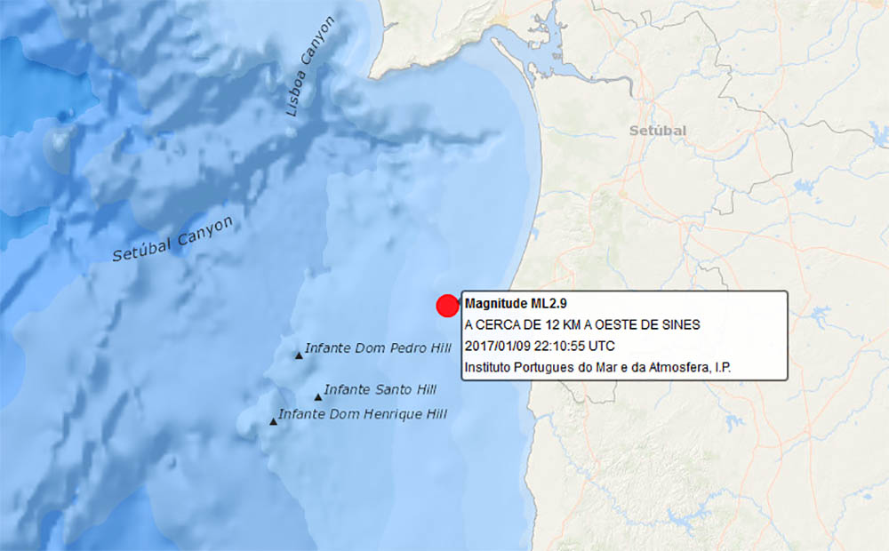 Sul Informação - Sismo foi sentido na zona de Sines