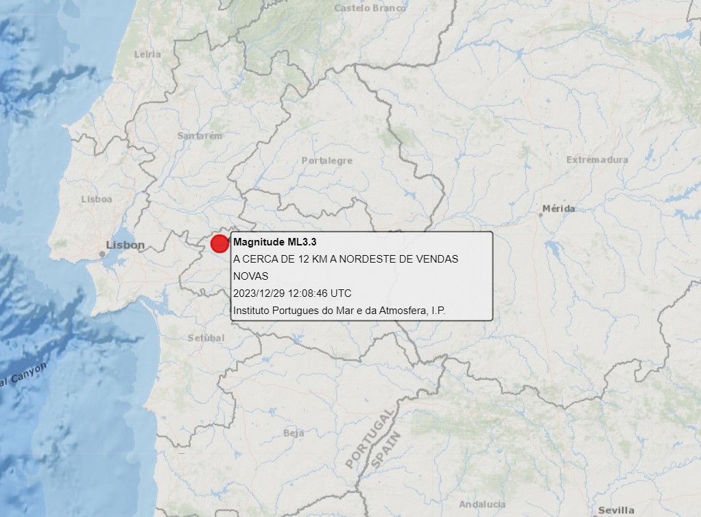 Sul Informação - Sismo de 3.3 sentido em Vendas Novas