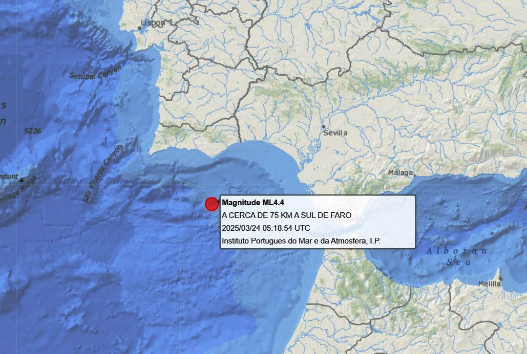 Sul Informação - Sismo de 4.4 sentido em Faro, Loulé e Albufeira