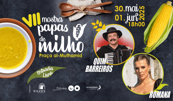 banner silves mostra papas de milho 2025