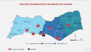 Mapa Epidemiológico Algarve dia 20 Março|ReporDiario_COVID-19_20mar2020