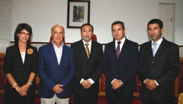 O Executivo e os presidentes empossados em São Brás|Vítor Guerreiro a tomar posse