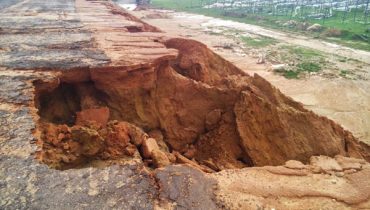 Obras Variante Norte a Faro PS Faro|Desabamento de talude na Variante Norte PS Faro