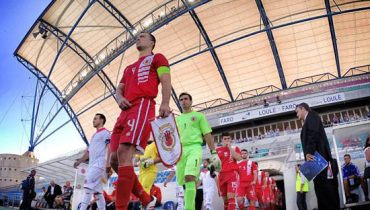 Gibraltar vs Malta. Gibraltar win their first ever UEFA match.|Gibraltar vs Malta. Gibraltar win their first ever UEFA match.