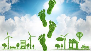 Carbon footprint concept - 3d rendering|Footprint-highres|Carbon footprint concept with businessman