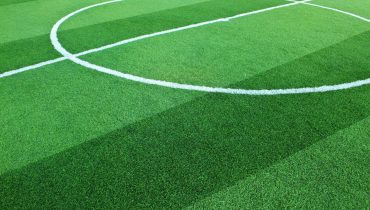 Artificial grass soccer field